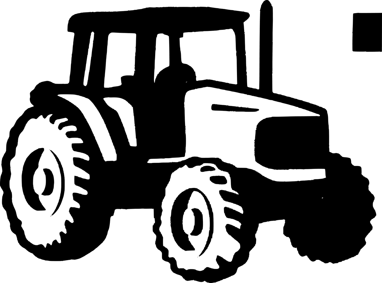 Country farm tractor vector graphic clipart