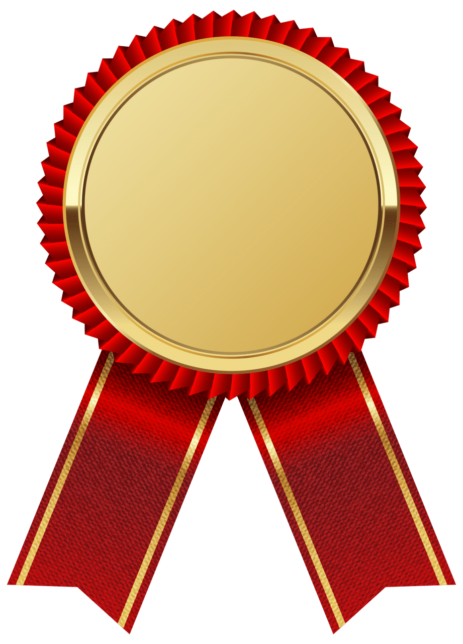 Congrats gold medal with red ribbon clipart image