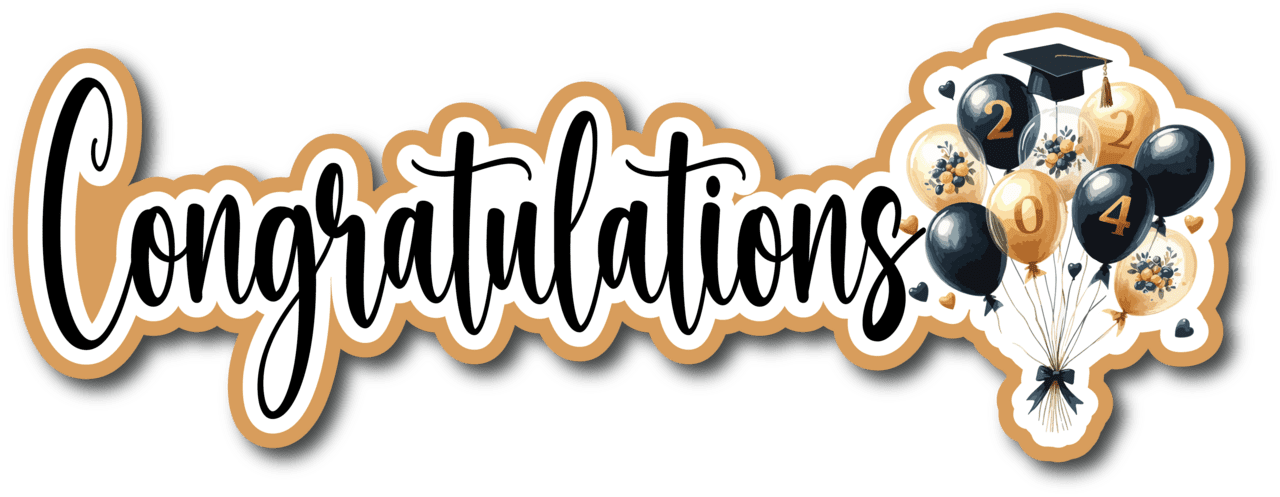 Congrats congratulations scrapbook page title sticker clipart image