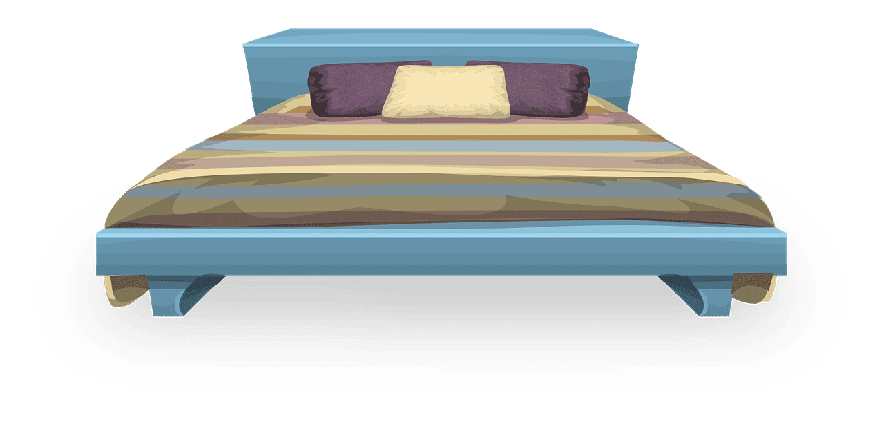 Bed furniture bedroom vector graphic clipart 2