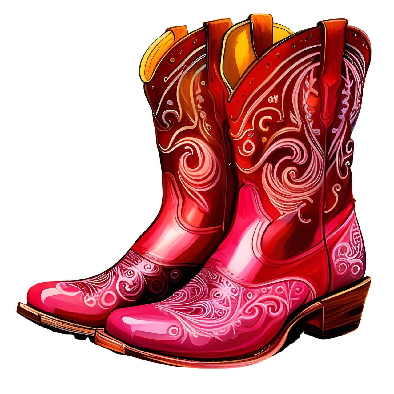 Cowgirl boots cowboy western image clipart