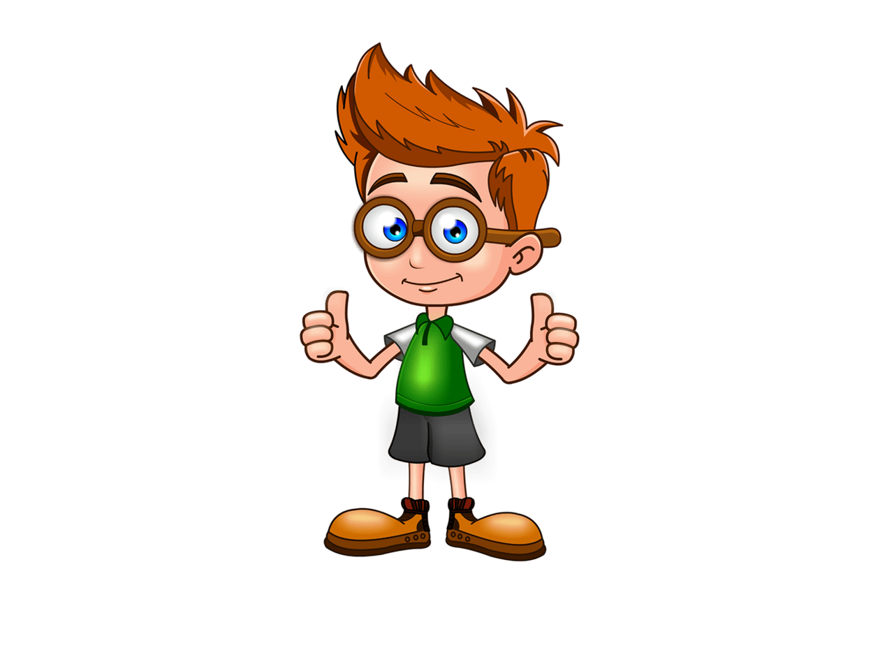 Thumbs up cartoon boy character clipart free