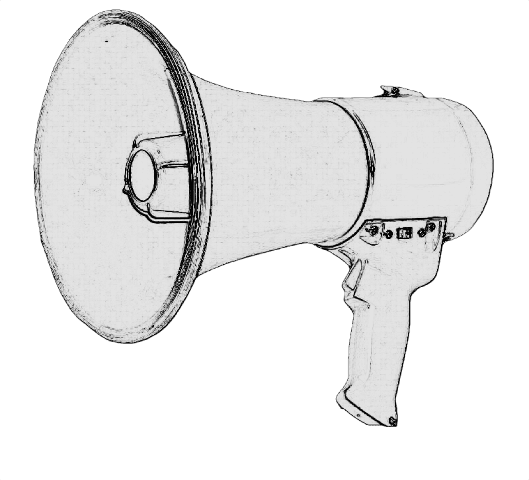 Cheer megaphone clipart drawing image with no background