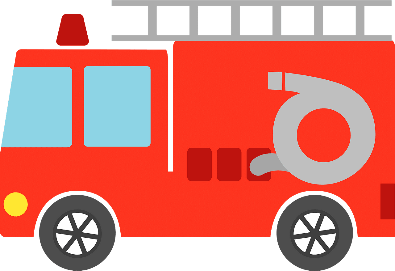 Fire truck vector clipart images 3