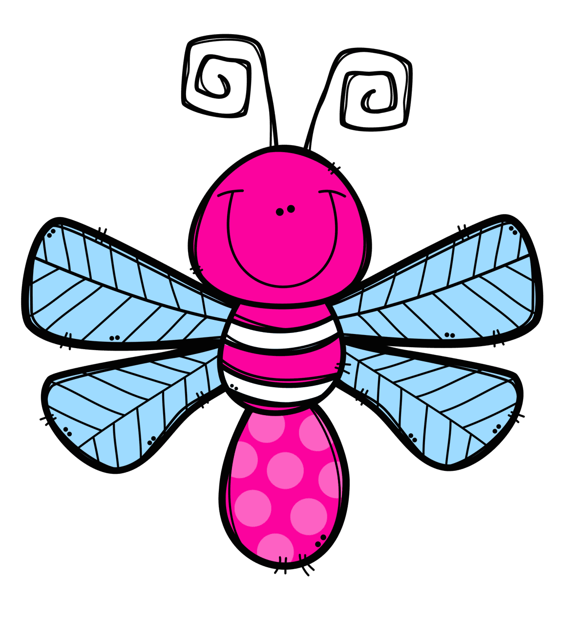 Dragonfly pin page clipart clip art 2