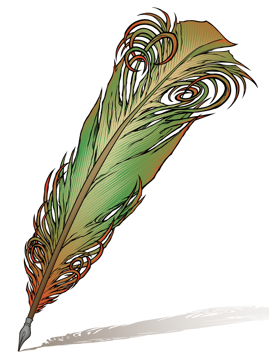 Feather pen clipart background