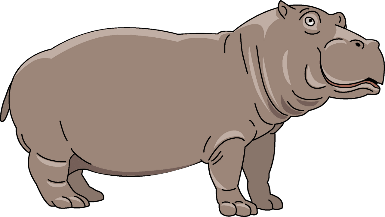 Hippo potamus vector clipart images