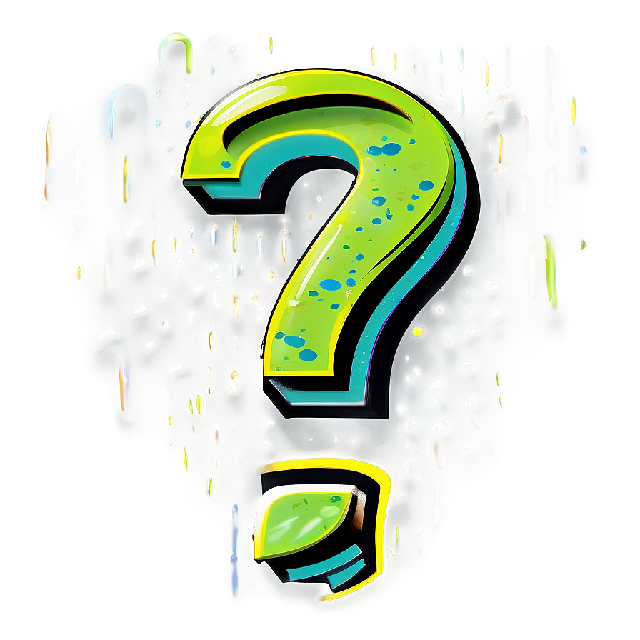 Graffiti question mark clipart vector