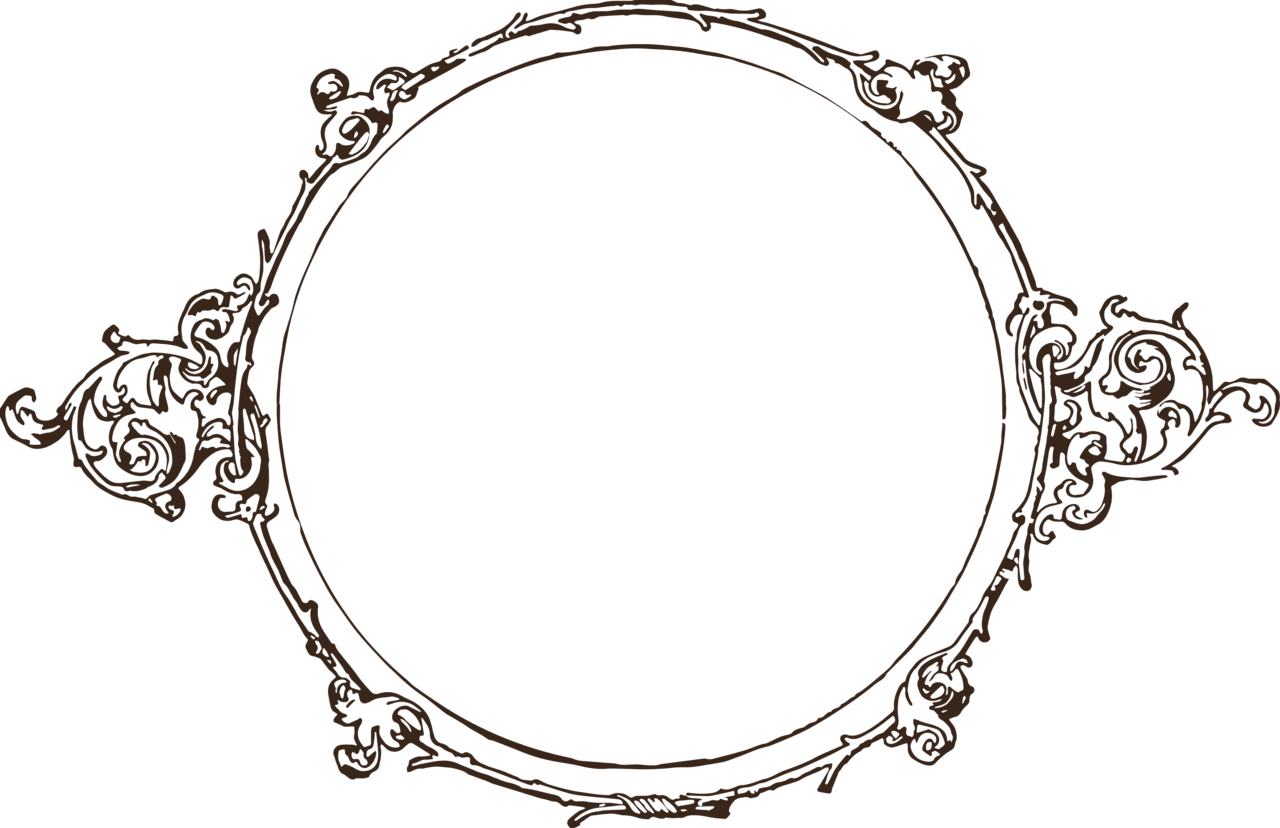 Circle vintage vector frame clipart