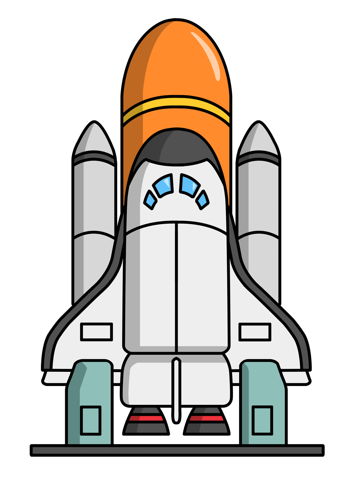 Rocket pin page clipart transparent