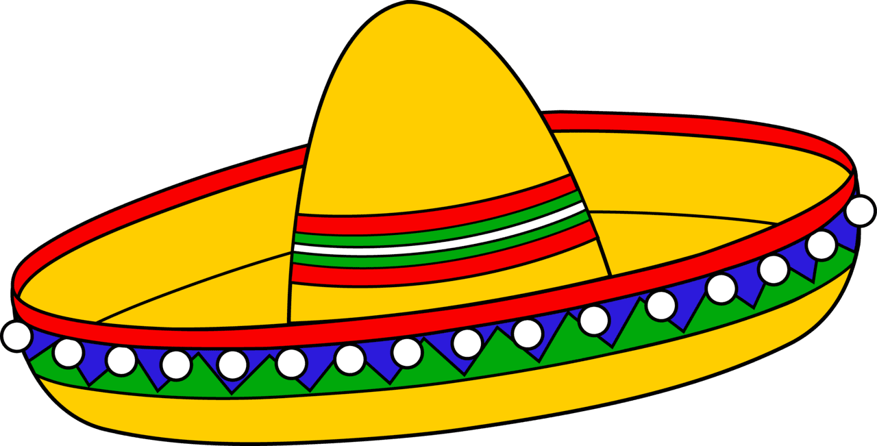 Cinco de mayo sombrero clipart transparent