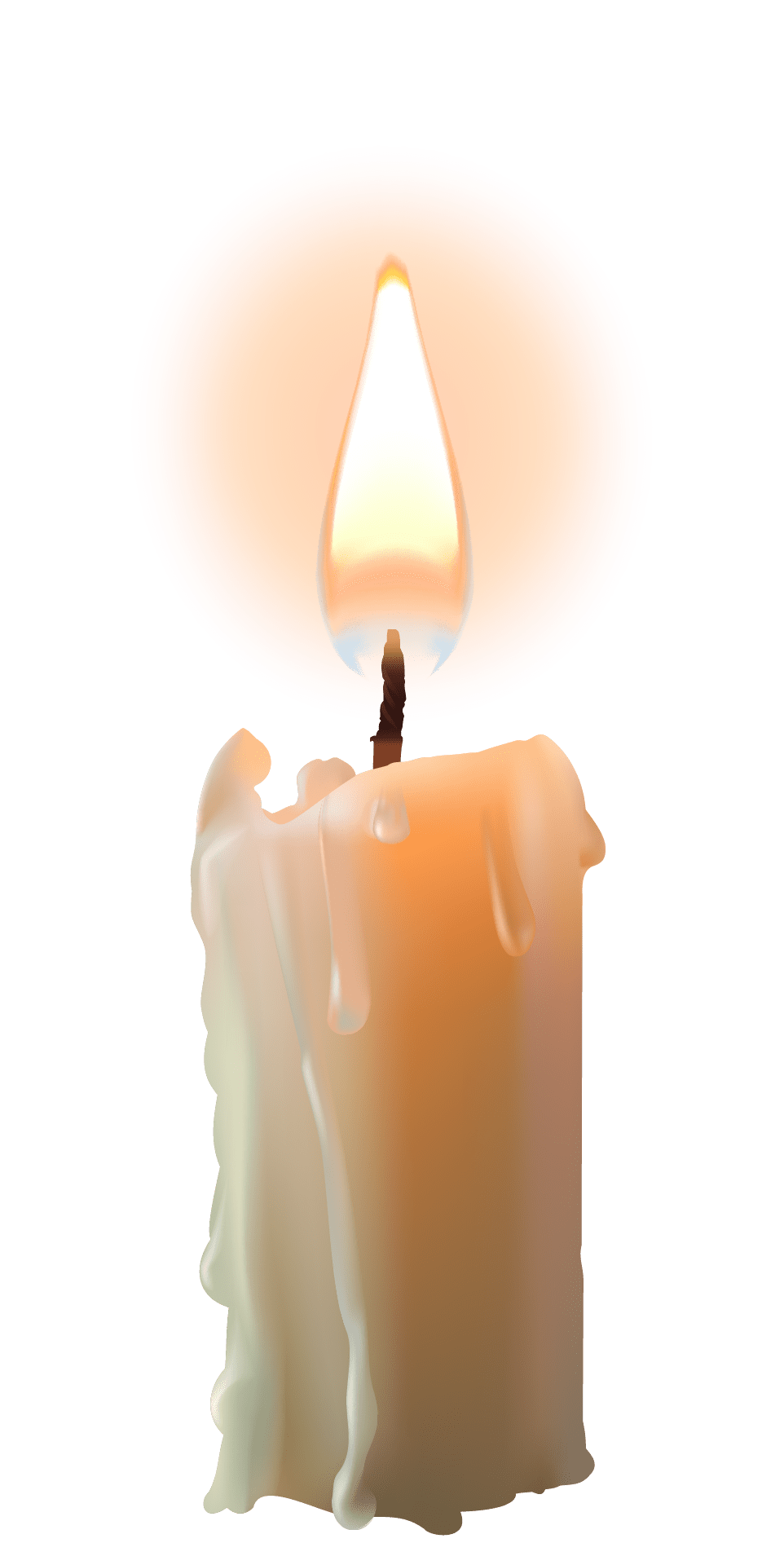 Bright candle with flame clipart photo