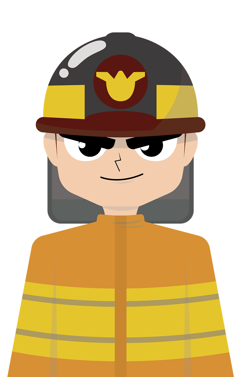 Firefighter fire fighting rescue image clipart