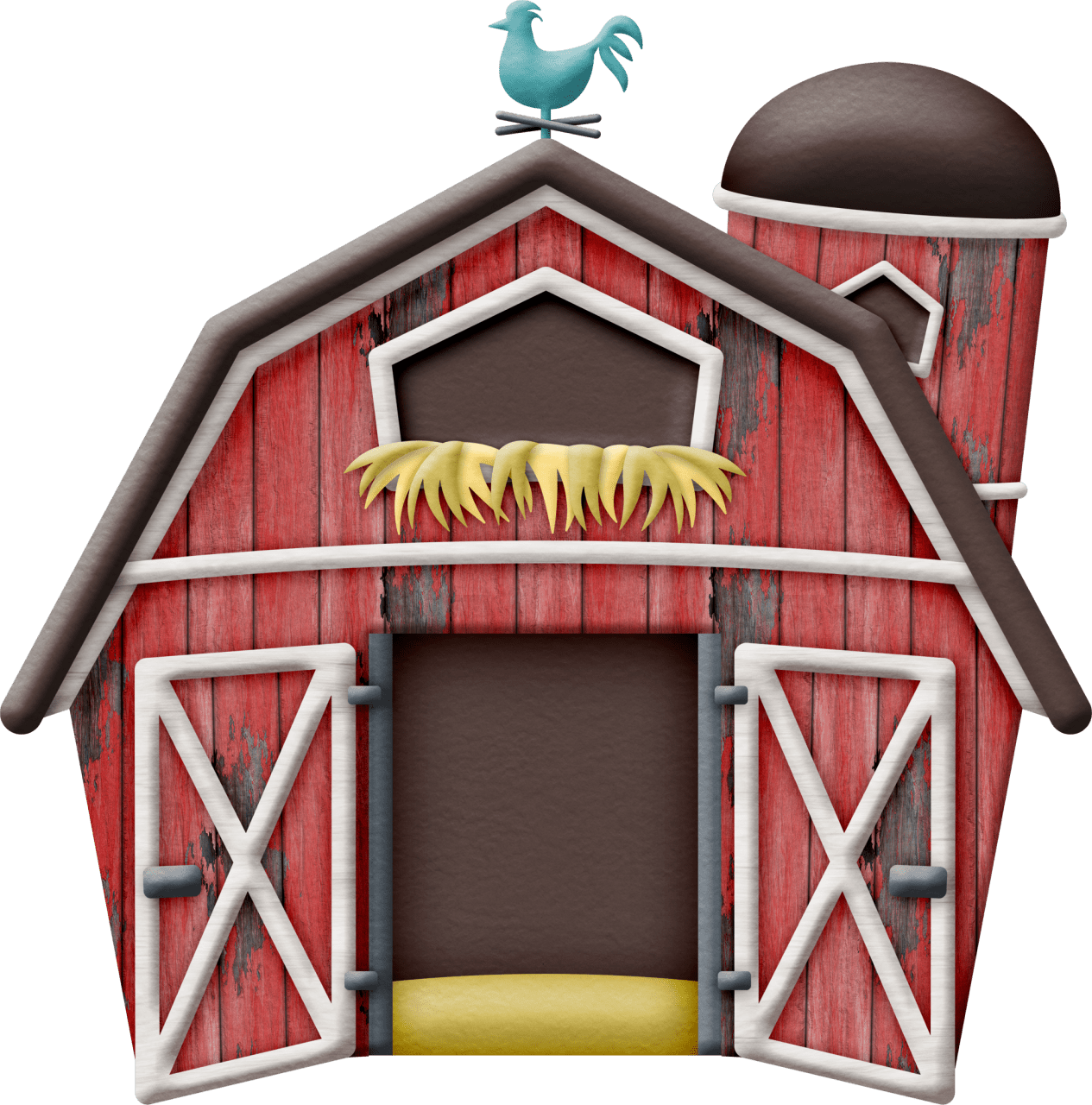 Barn oinka doodle moo clipart vector