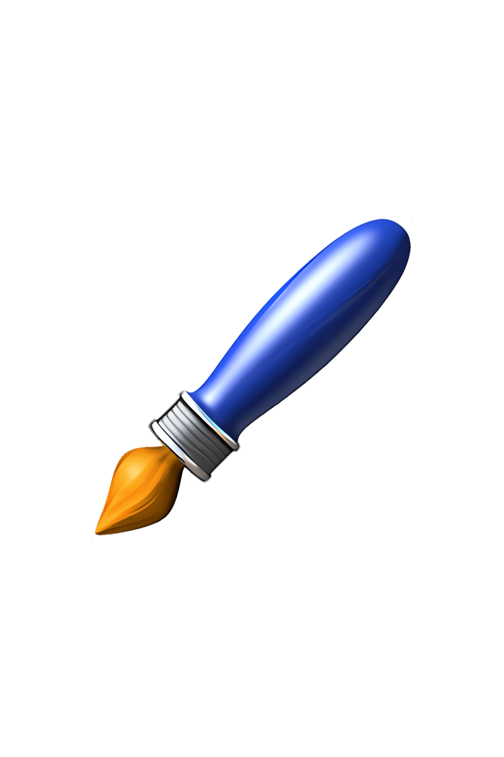 Paintbrush emoji clipart vector