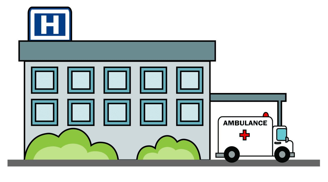 Hospital group building clipart hd background