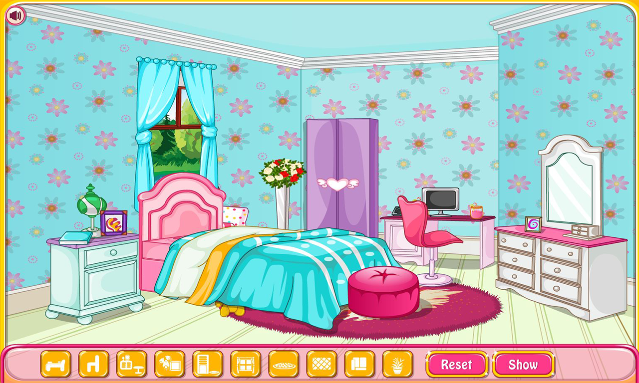 Bedroom pin page clipart vector