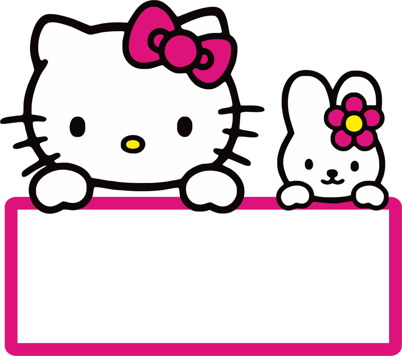 Cute friend and hello kitty large images transparen clipart