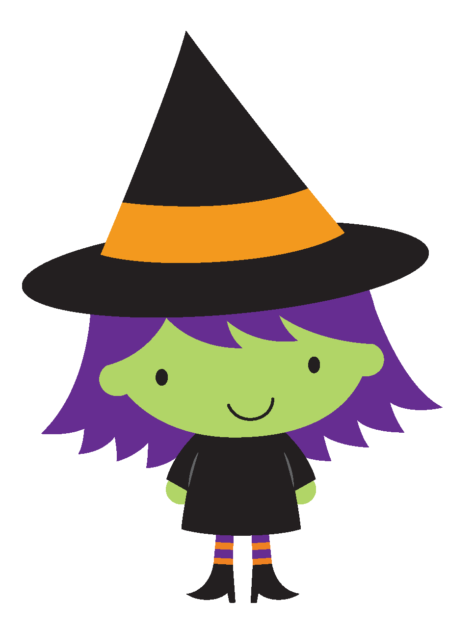 Witch pin page clipart vector