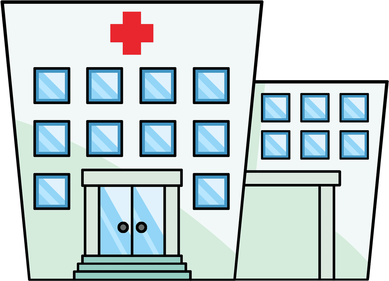 Cartoon hospital clipart background