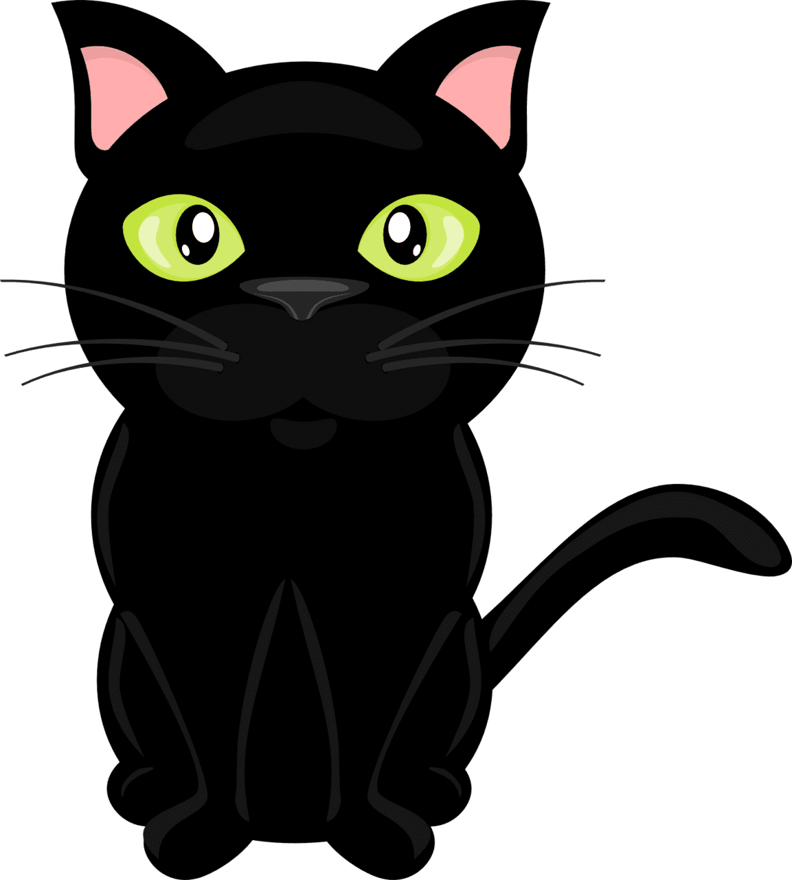 Black cat the farm clipart logo