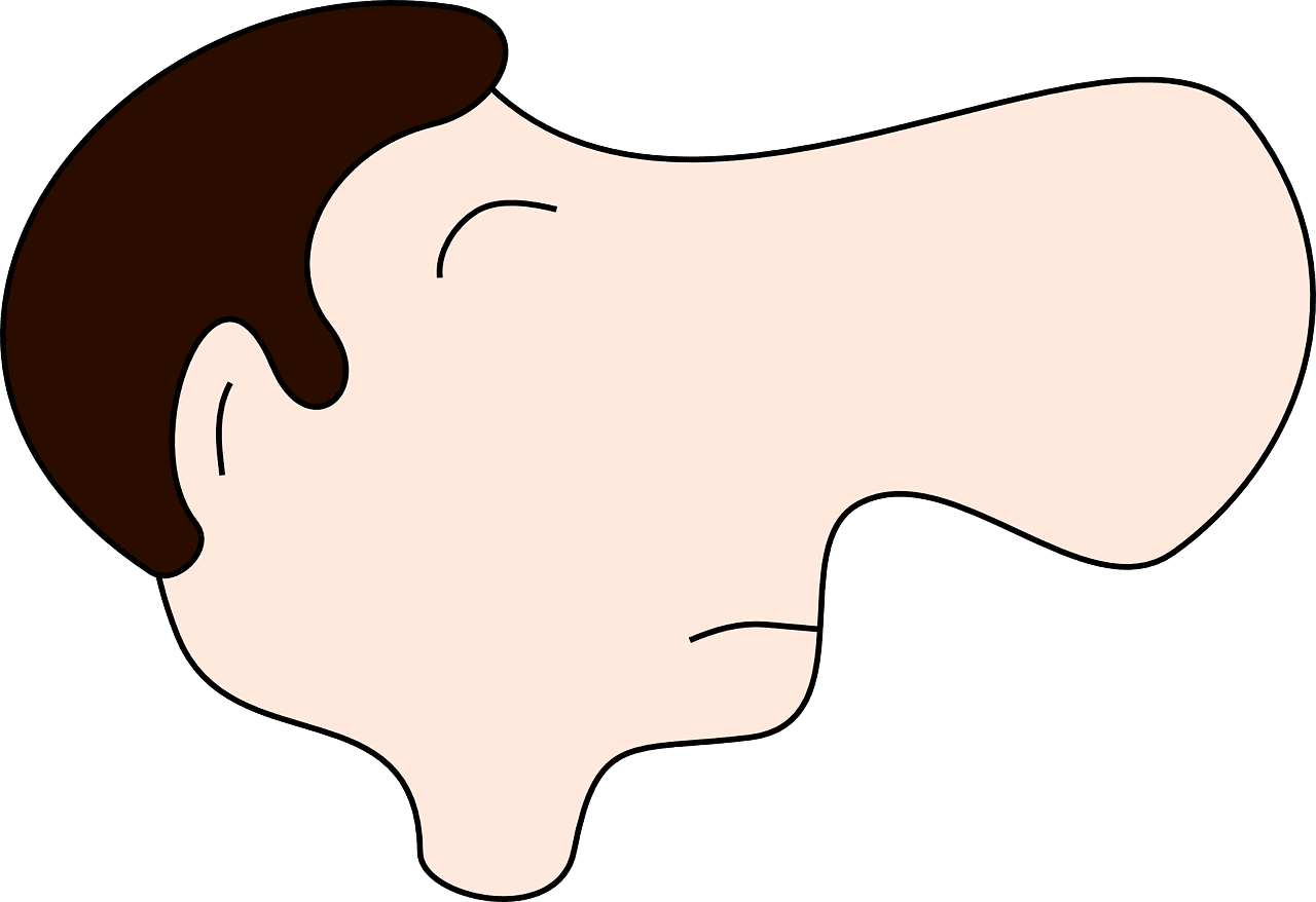 Male man nose vector graphic clipart