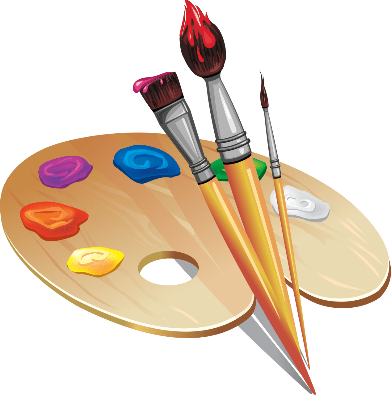 Paintbrush pin page clipart picture 2