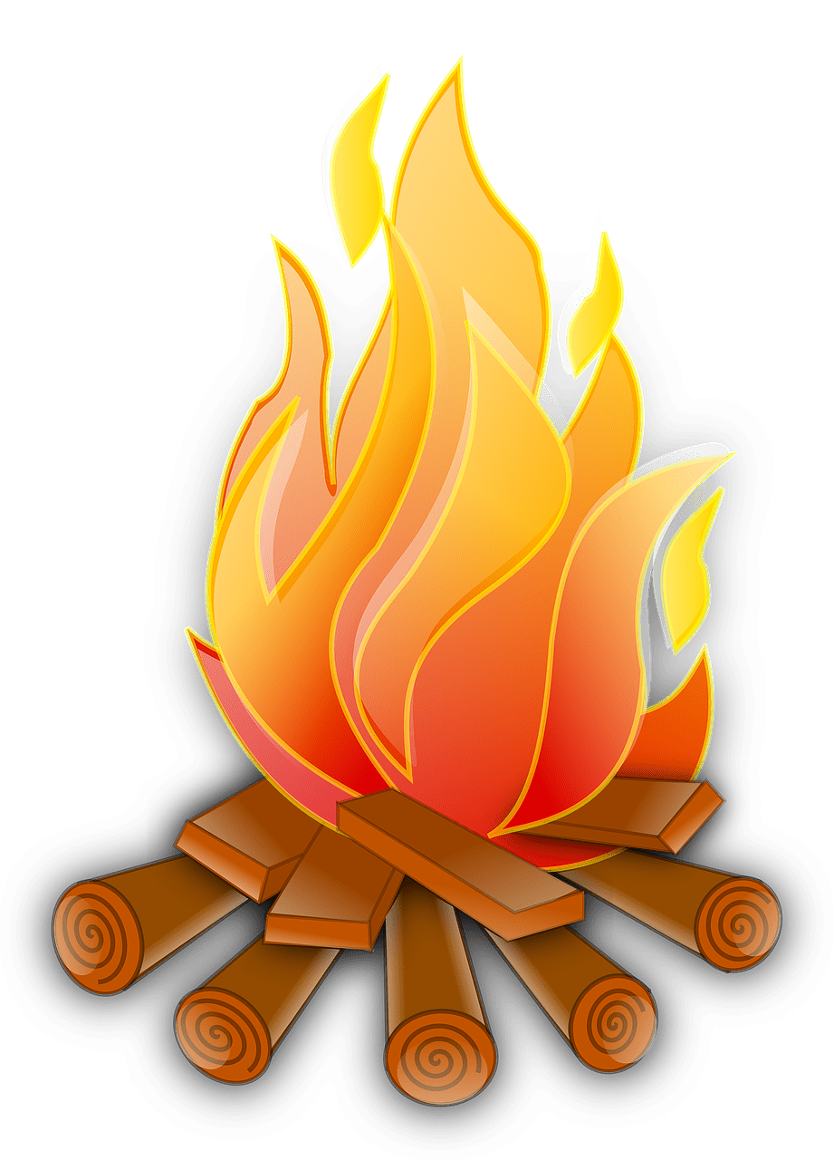 Campfire camp fire vector art graphics clipart