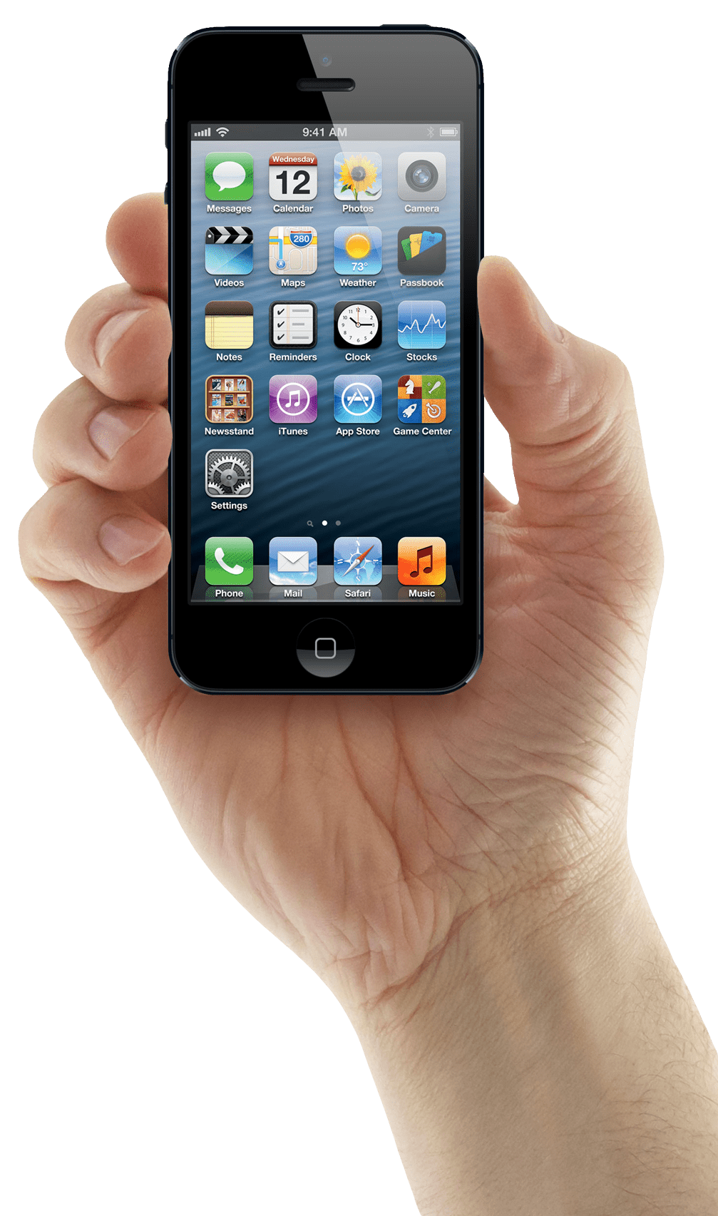 Cell phone hand holding iphone clipart photo