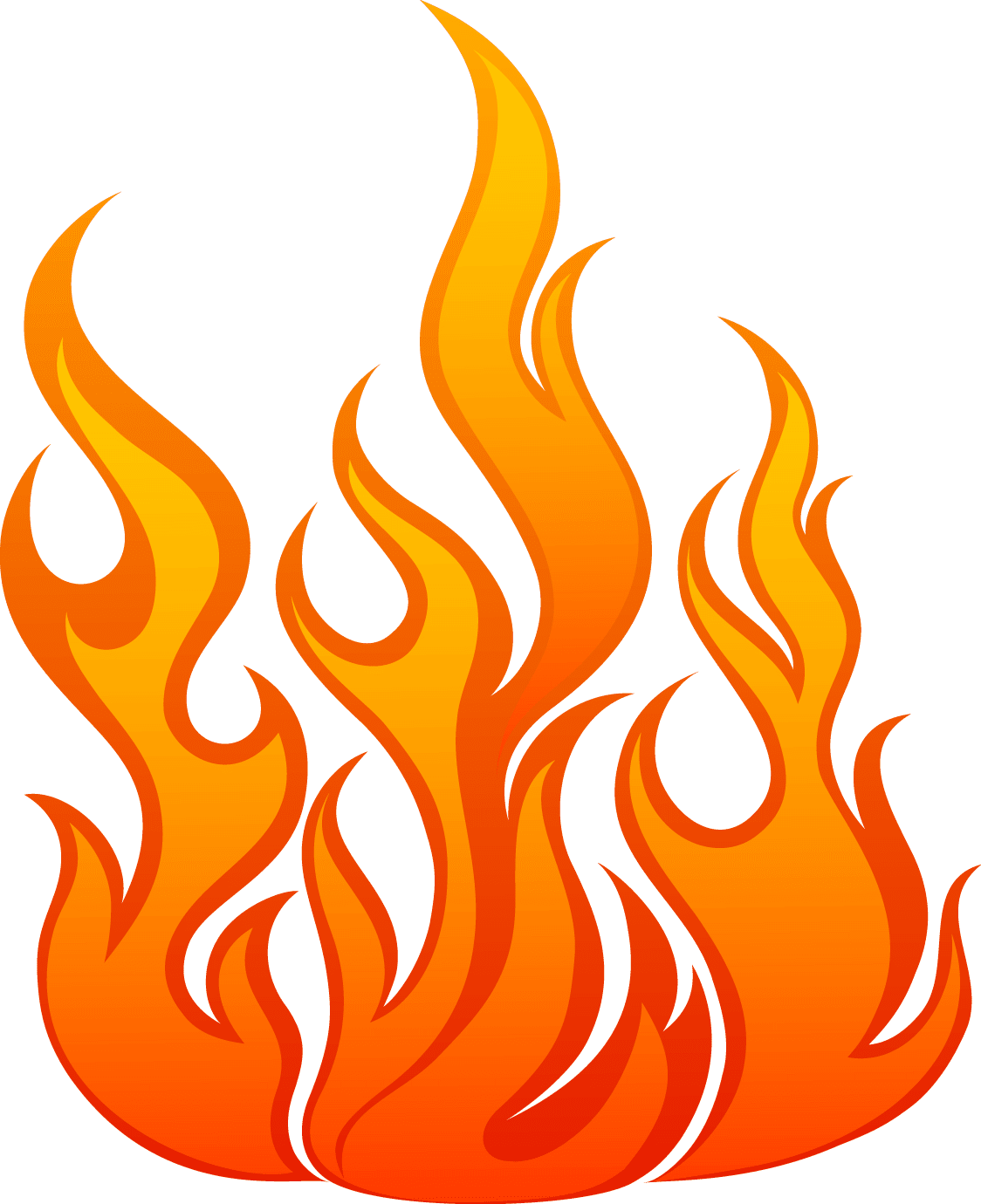 Campfire flame fire logo vector brand clipart 3