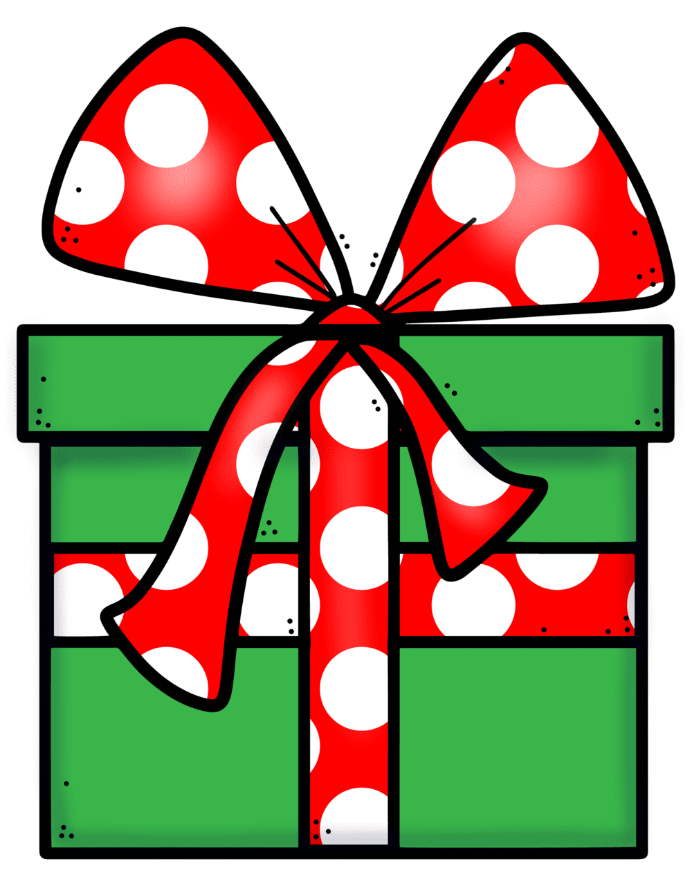 Christmas present pin page clipart clip art 3