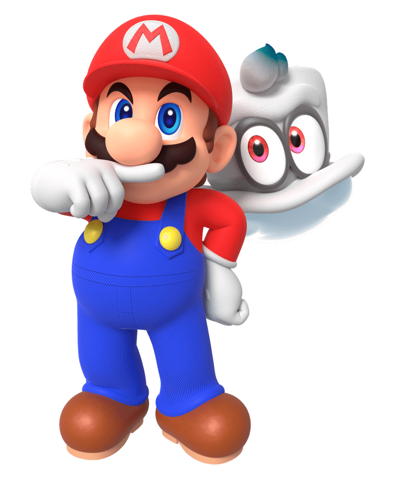 Mario and cappy render by nintega dario deviantart clipart clip art