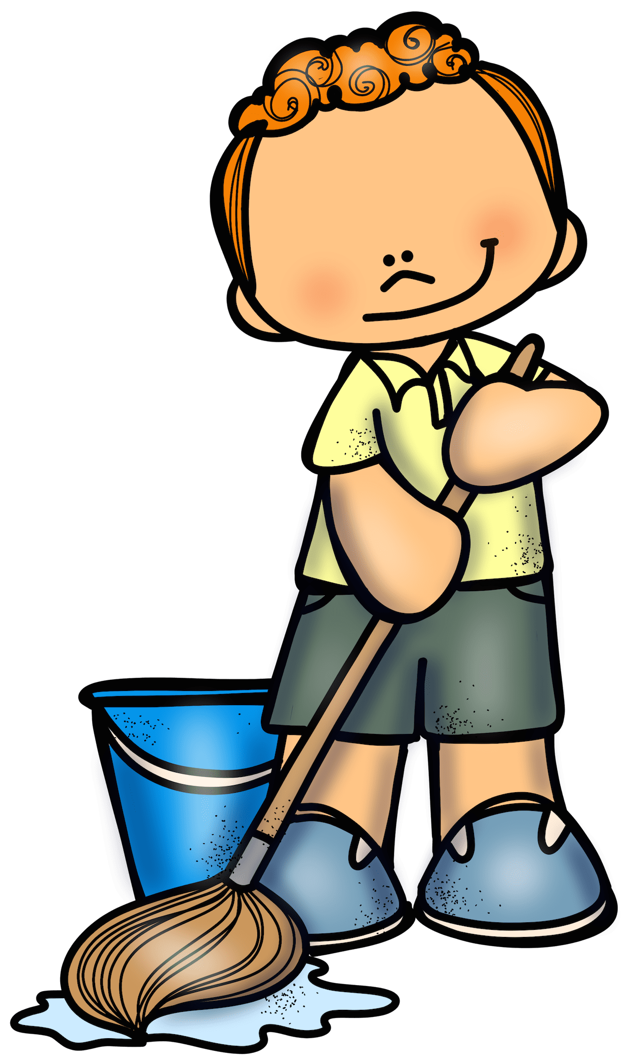 Cleaning pin page clipart vector 3