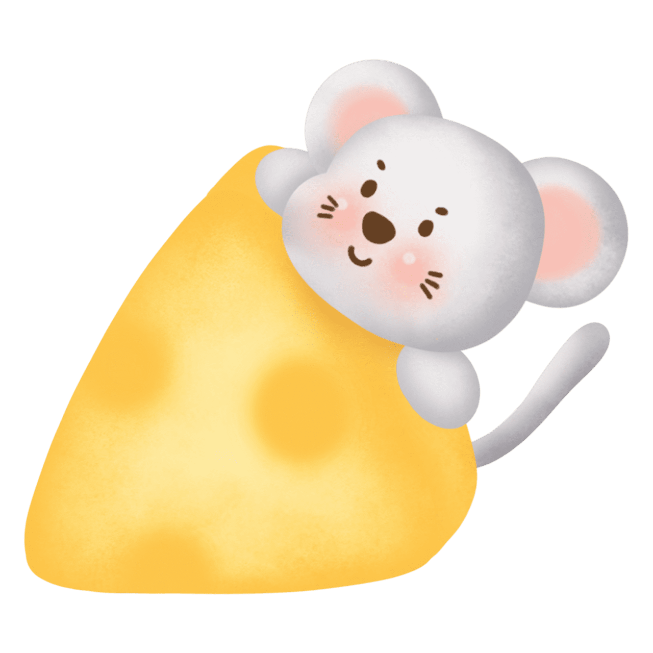 Cute rat and cheese clipart picture