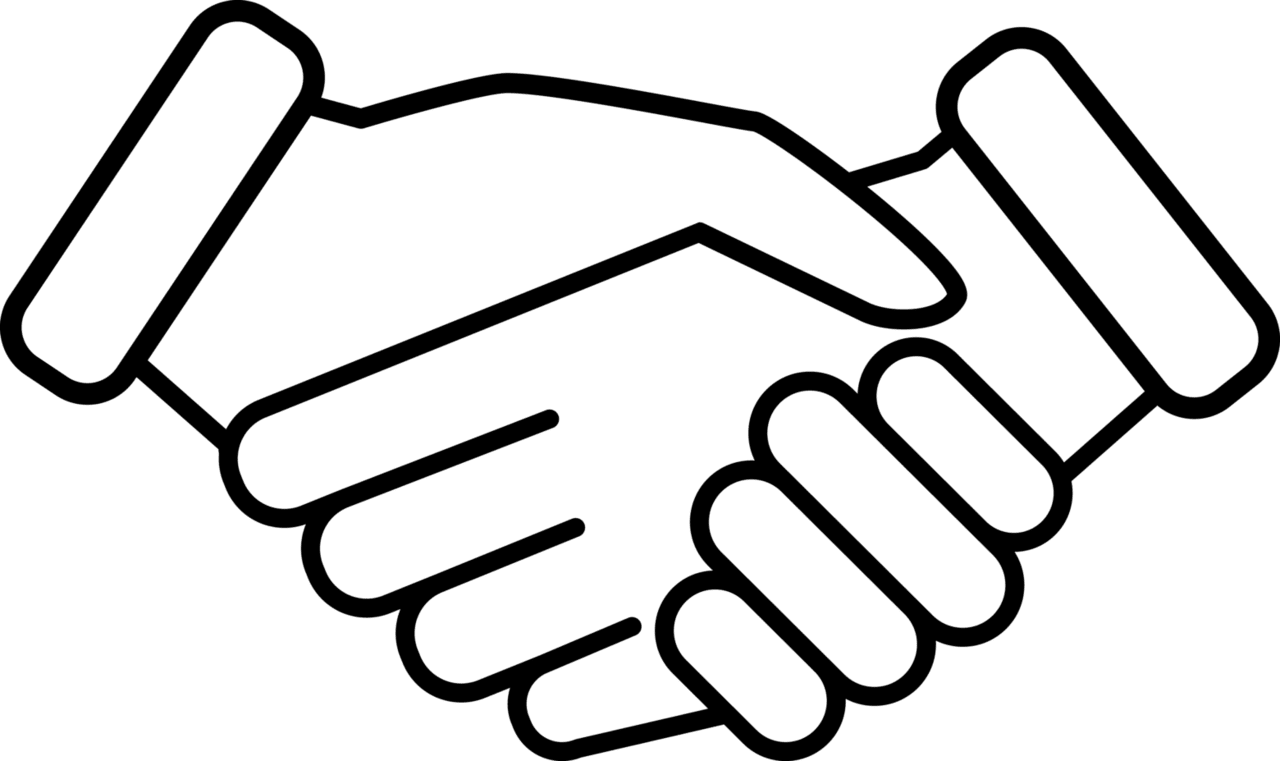 Handshake urbanbrush clipart vector