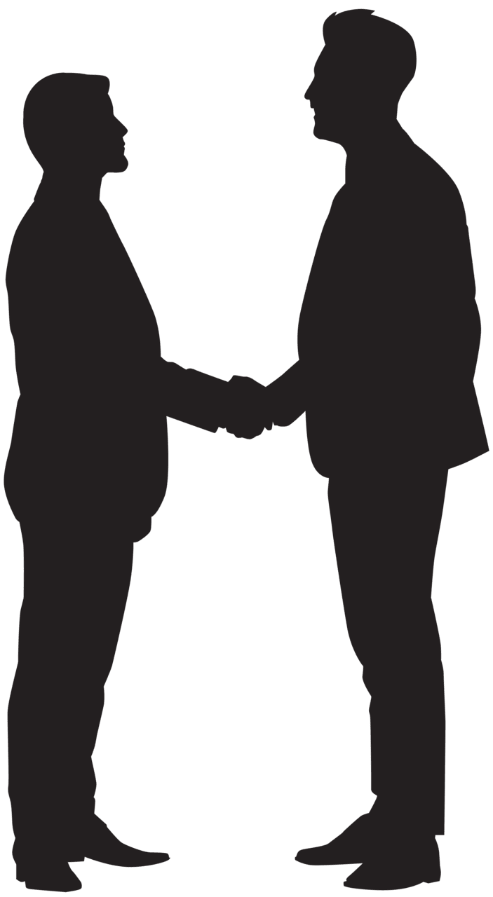 Handshake men shaking hands silhouette clipart image high quality images and