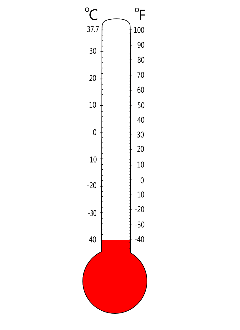 Blank celsius thermometer printable clipart clip art