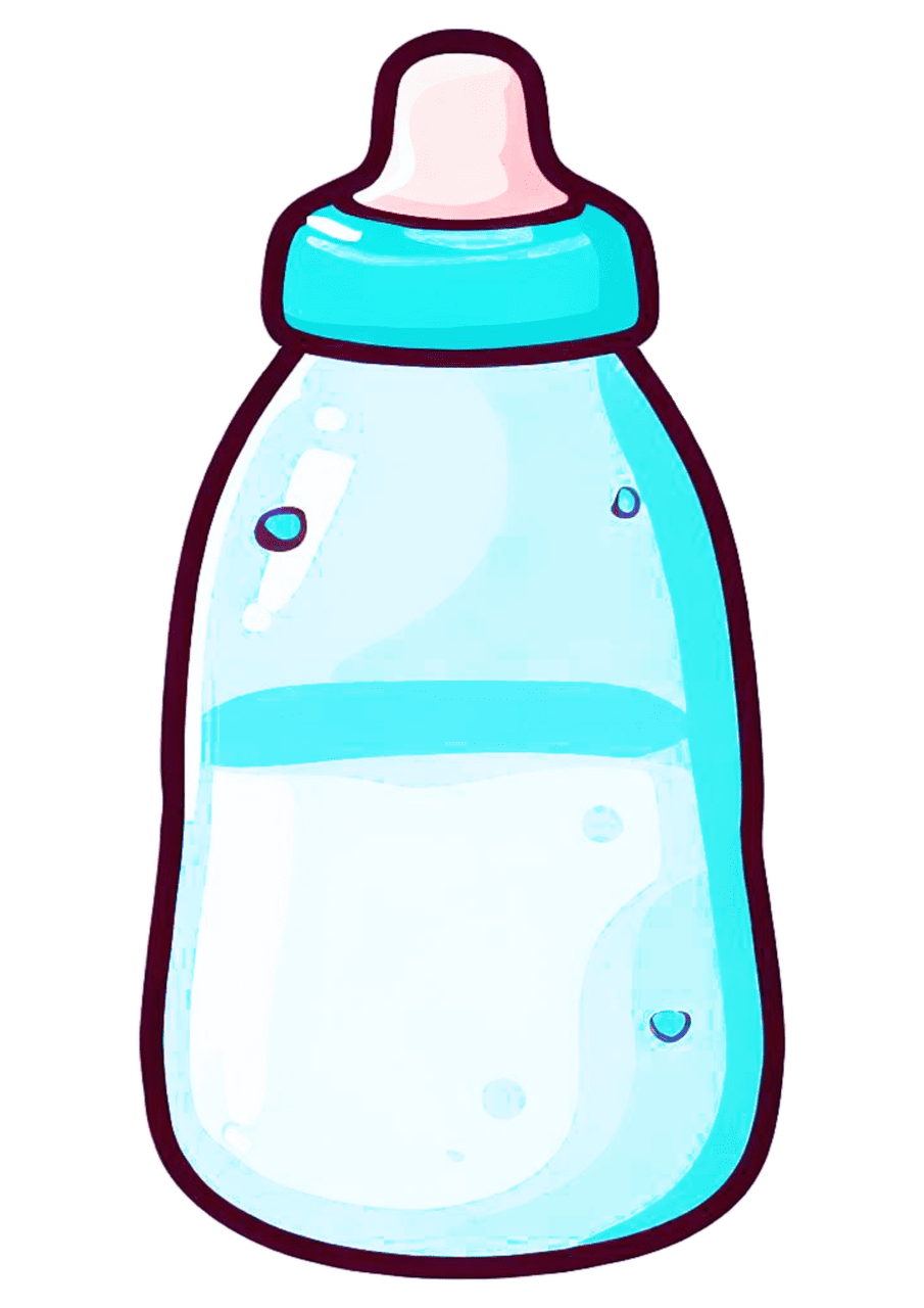 Water bottle mamadeira desenho fofinho fundo clipart photo