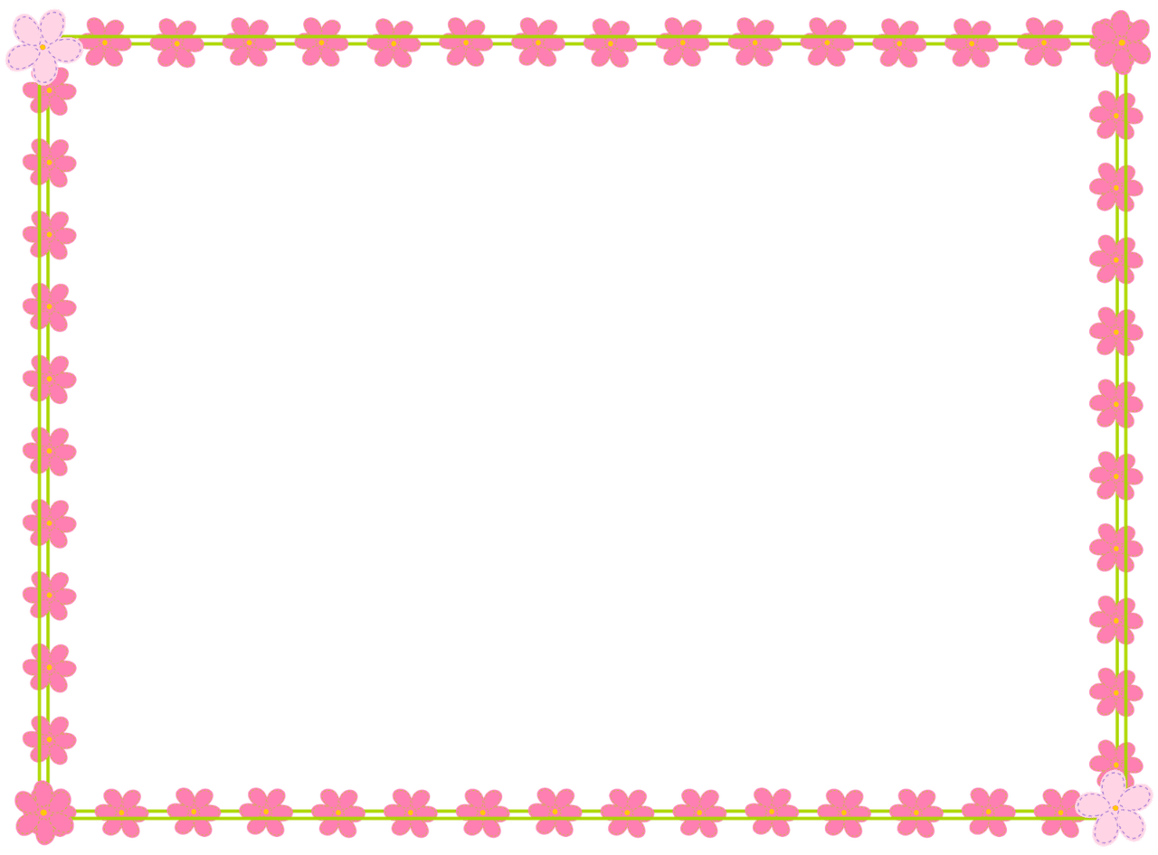 Flower border floral clipart borders vector