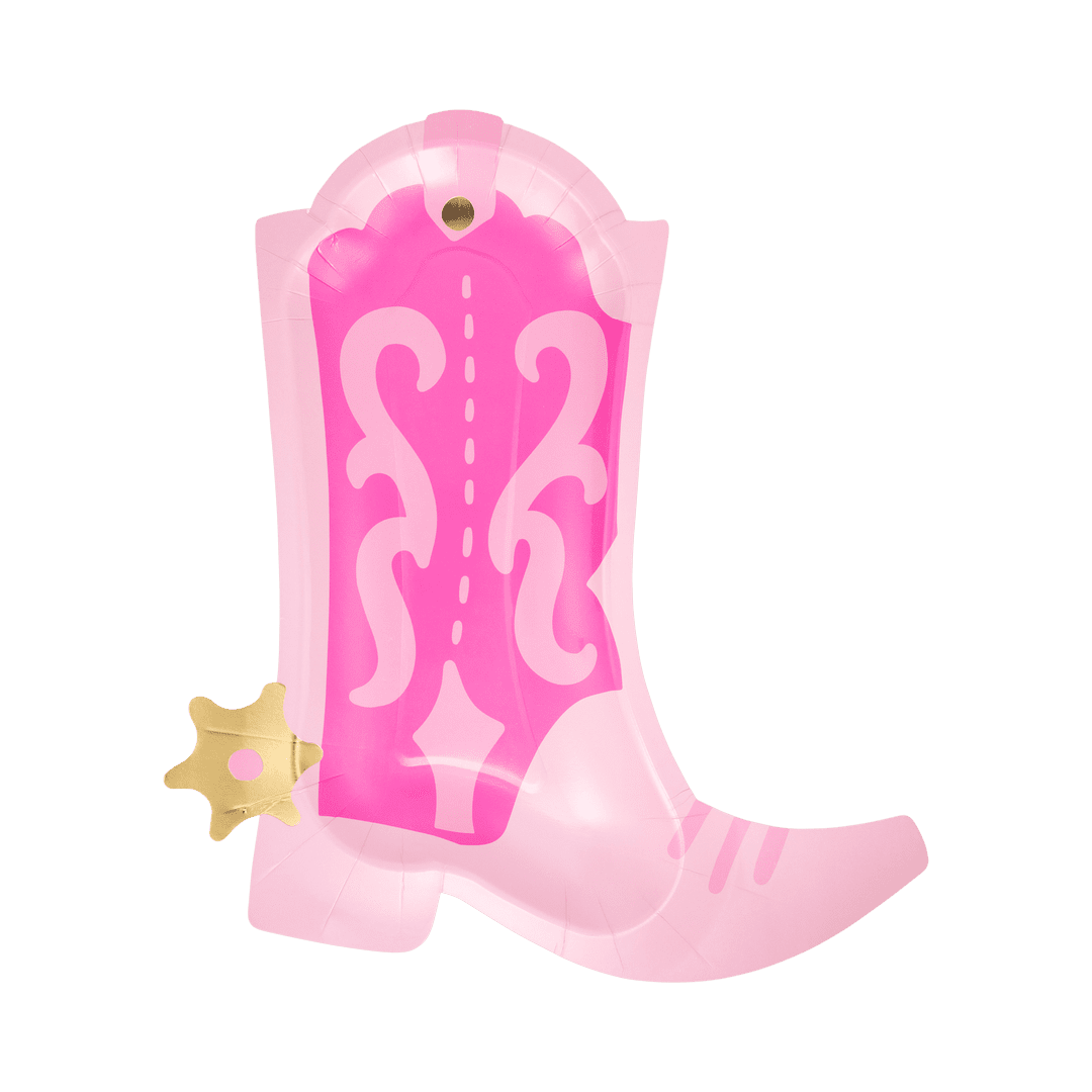 Cowgirl boots pink boot shaped plate my mind eye paper goods clipart free