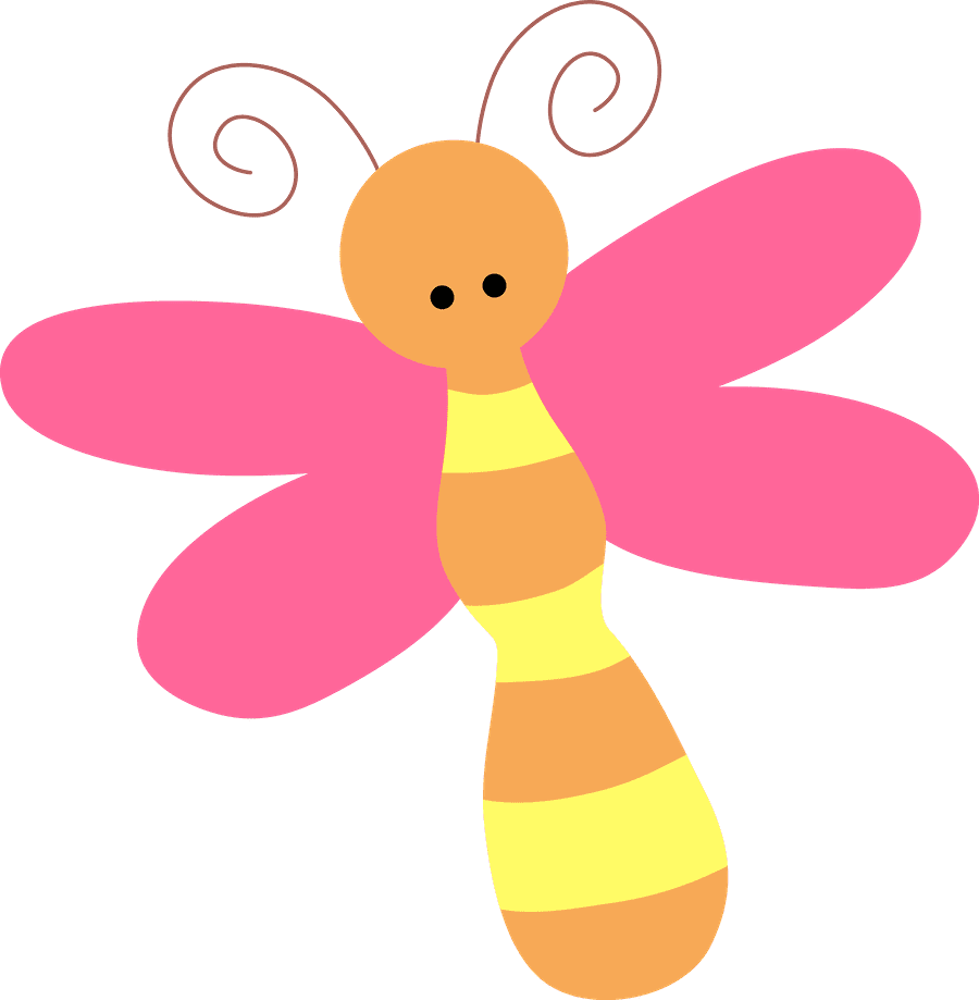 Dragonfly pin page clipart image