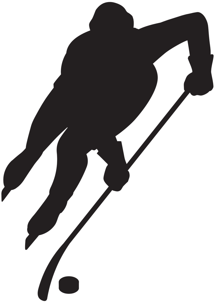 Hockey player silhouette clipart image high quality images and