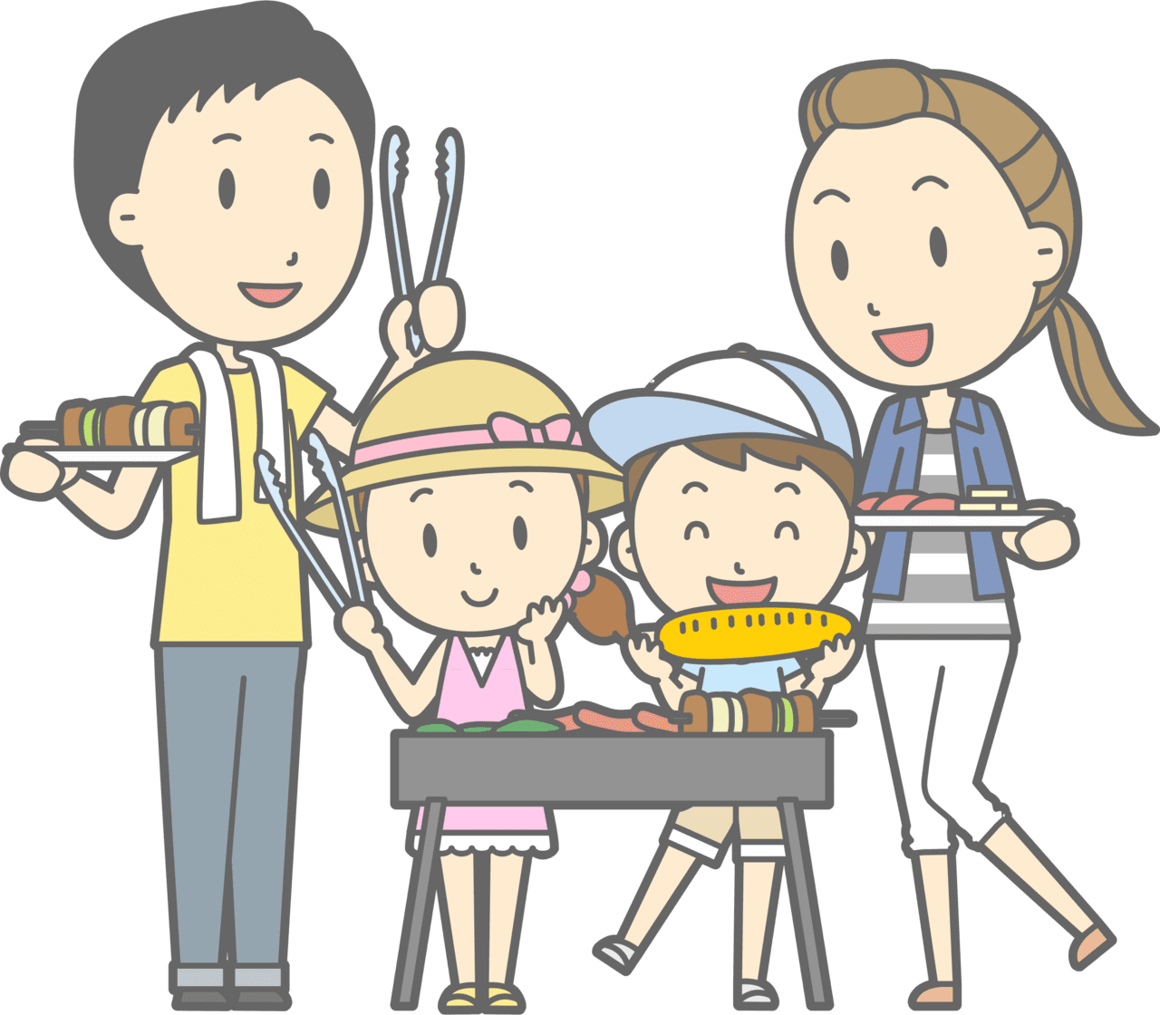 Bbq barbecue big image barbiciu famili clipart large size