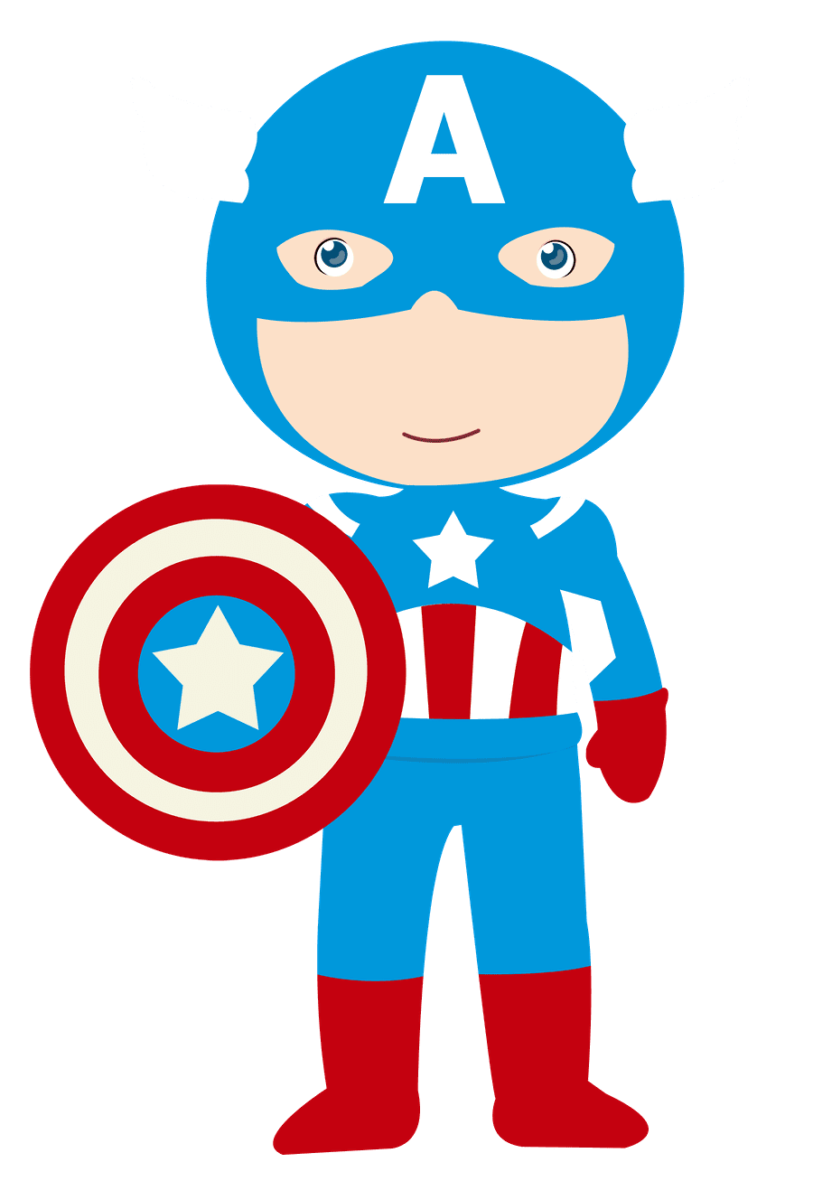 Superhero pin page clipart picture