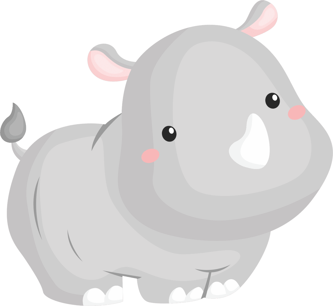 Hippo pin page clipart picture 2