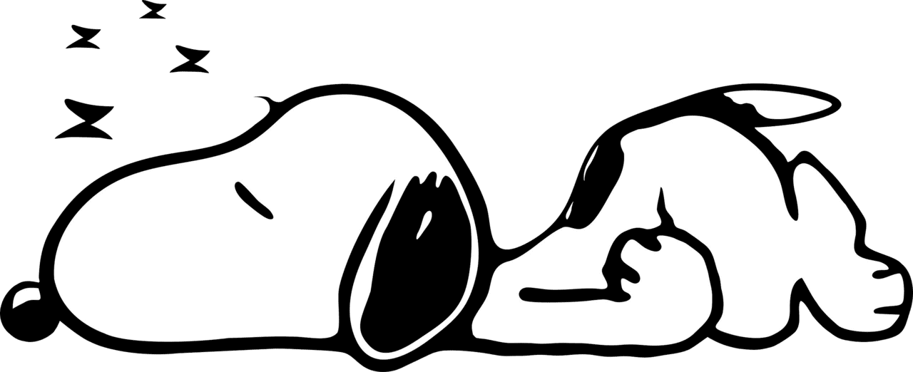 Sleeping snoopy image with background clipart