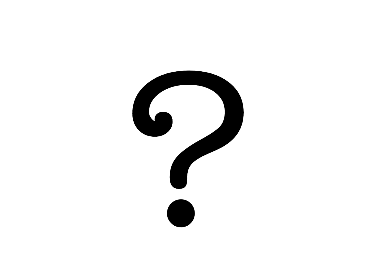 Black photo with question mark clipart