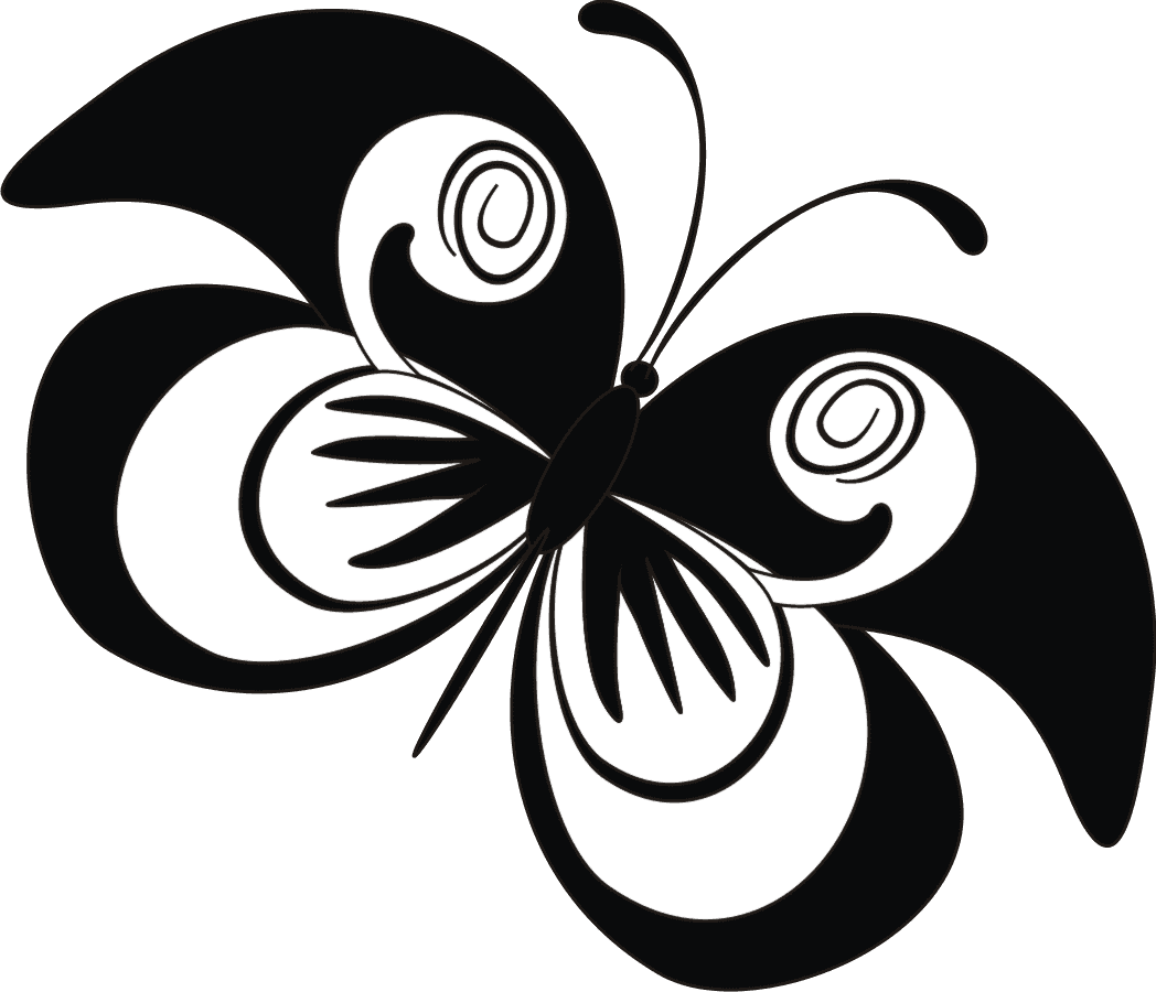 Butterfly black and white images clipart 2