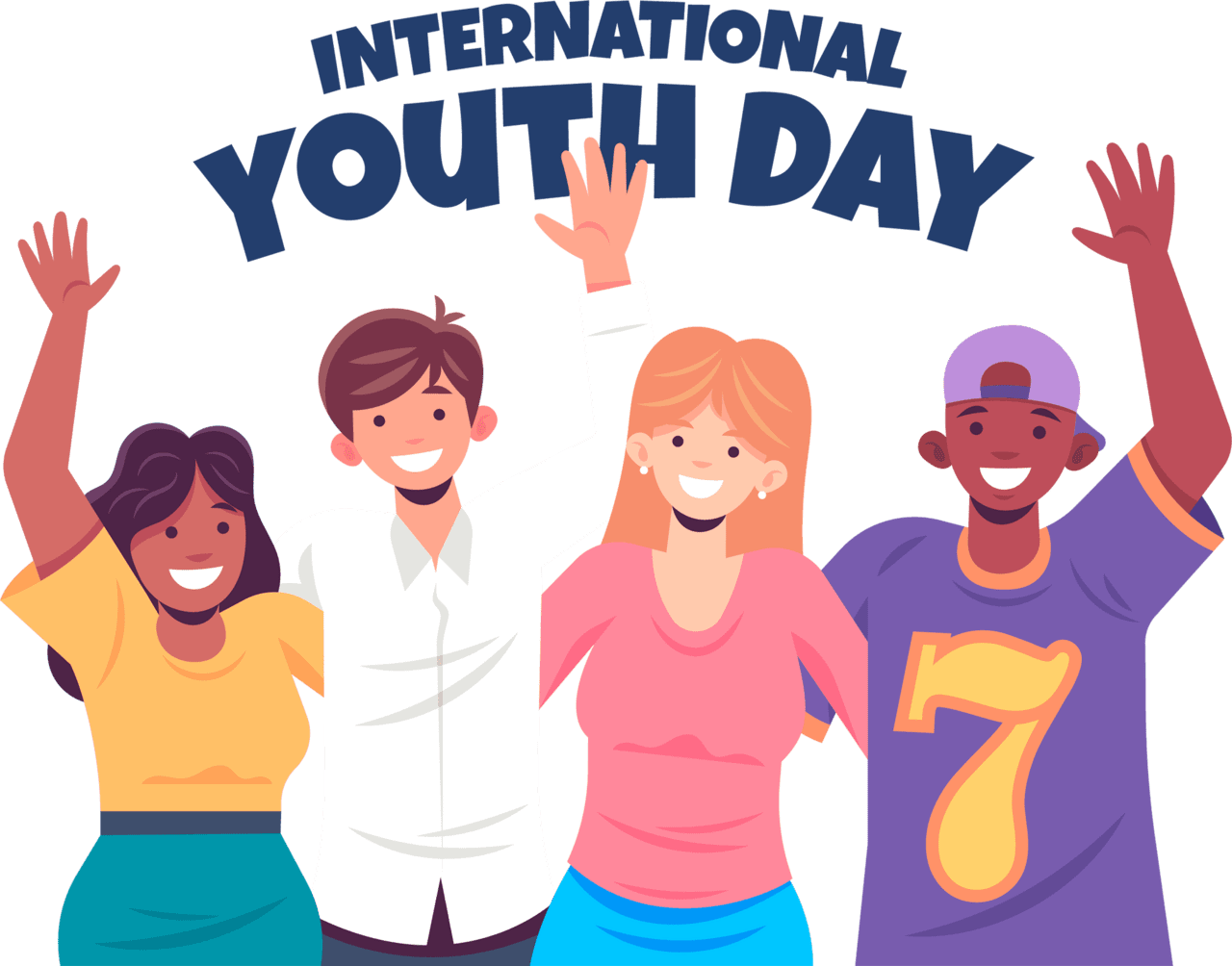 Friendship national yuva day clipart transparent