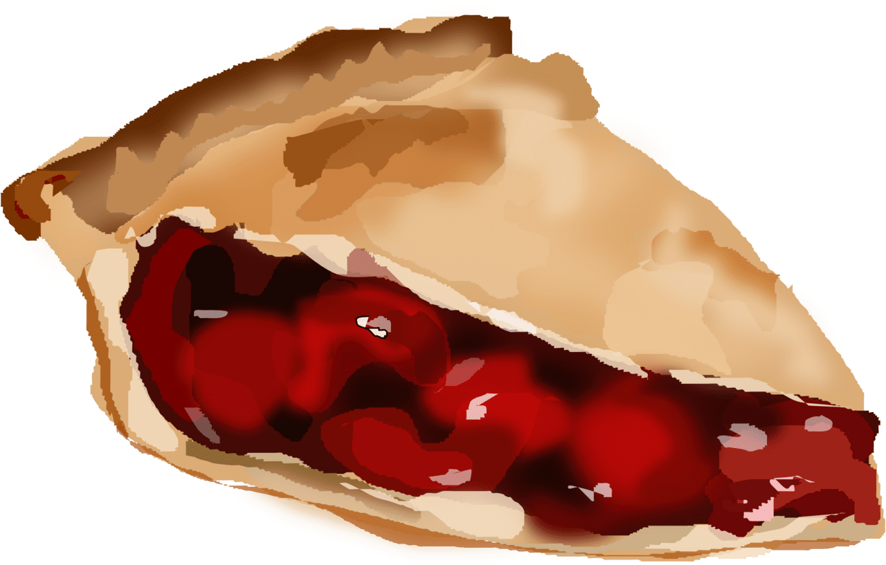 Slice of cherry pie clipart free